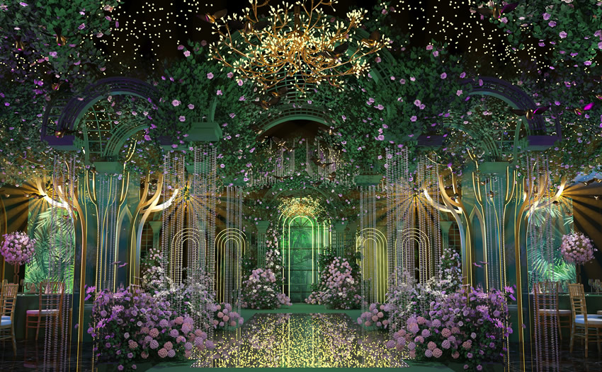 理县奇妙森林婚礼堂效果展示